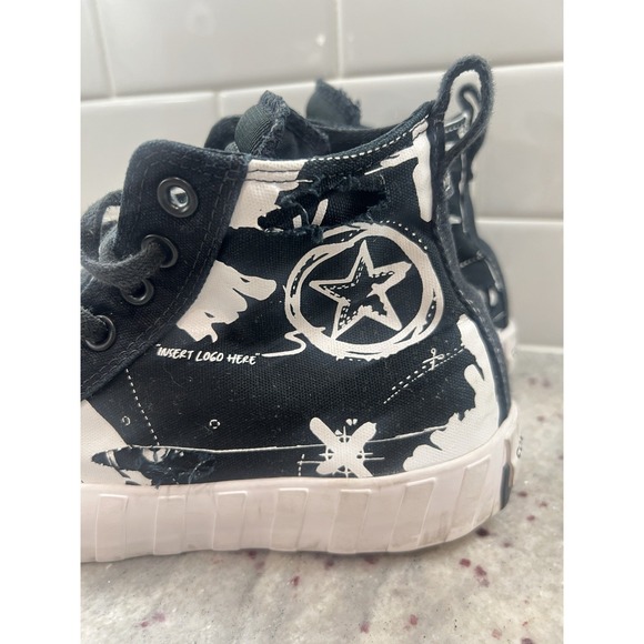 Converse Shoes - CONVERSE Unt1tl3d Tear Away High Top In Black/white Men's Size 7.5 W 9.5‎